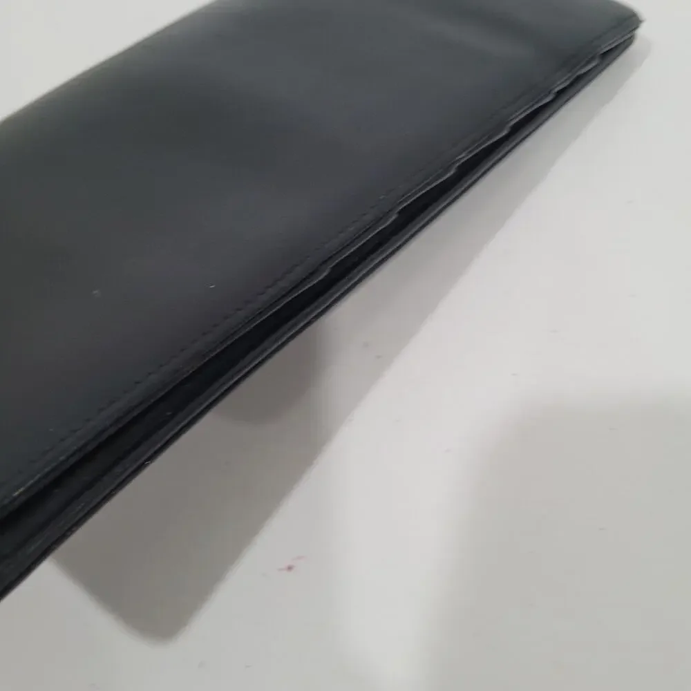 Montblanc Meisterstuck Men's Leather Black Wallet Card Bill Holder Long Bifold